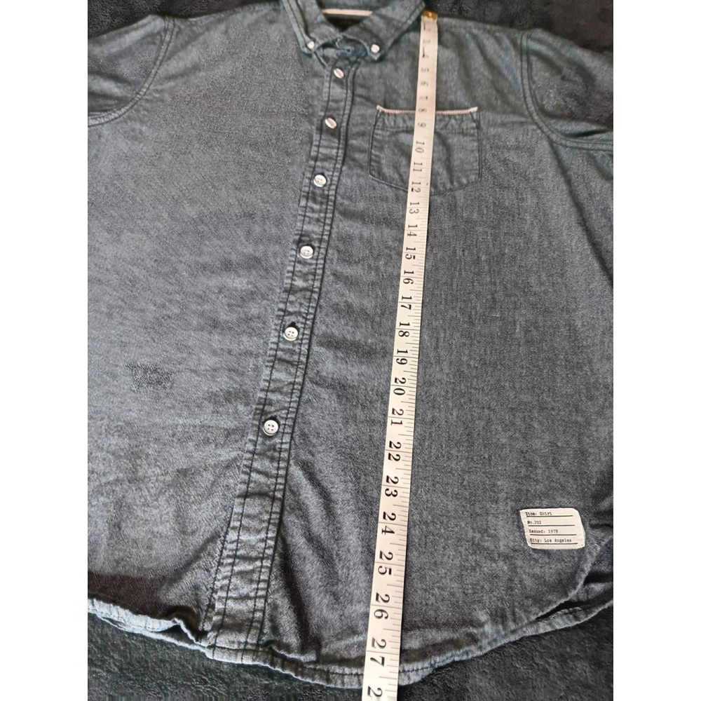 Adam Levine Women's Small Band Shirt Blouse Blue Cotton Button Up Maroon 5 - Picture 10 of 10